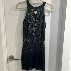 Parker Black Snake Print Dress